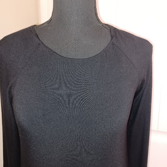 Bailey 44 Lorax Vegan Leather Trim Stretch Knit Dress Women's Sz Med - Picture 3 of 11